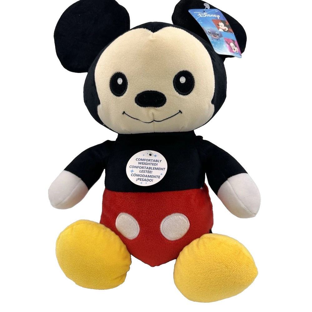 Disney Mickey Mouse Weighted Comfort Plush 14" Sensory Experience Soft Kawaii